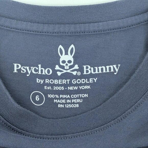 Psycho Bunny “Made for Mischief” Graphic Tee Blue Men’s Large 100% Pima Cotton - Picture 3 of 9